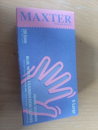 3 CAJAS GUANTES NITRILO SIN POLVO AZUL