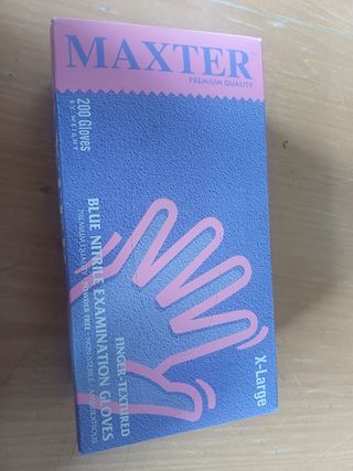 3 CAJAS GUANTES NITRILO SIN POLVO AZUL