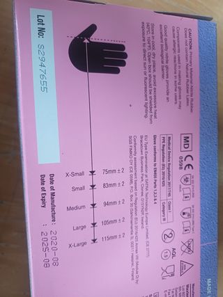 3 CAJAS GUANTES NITRILO SIN POLVO AZUL