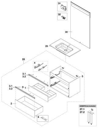 Mueble de Baño Roca Pack The Gap