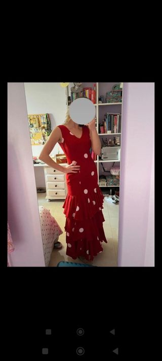 Vestido flamenca rojo