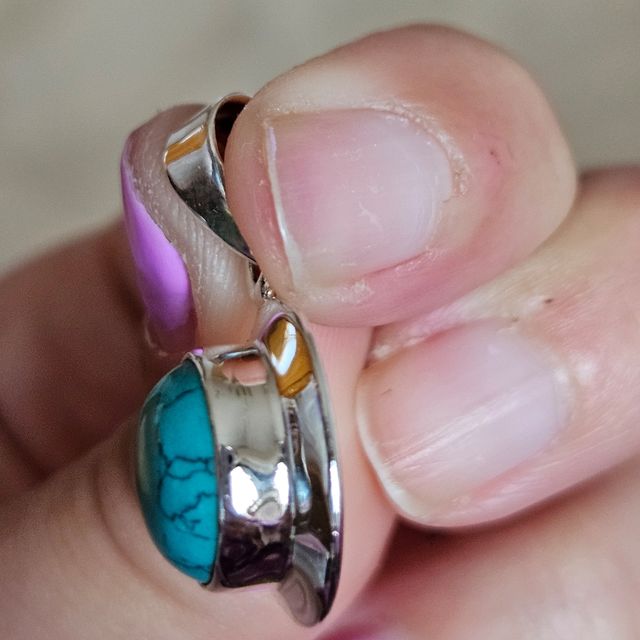 Colgante plata 925 y turquesa