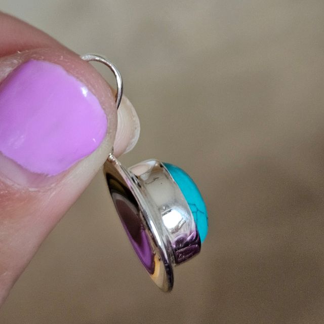 Colgante plata 925 y turquesa