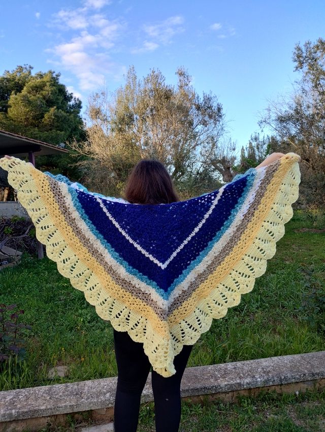 Poncho mantella fatta a mano