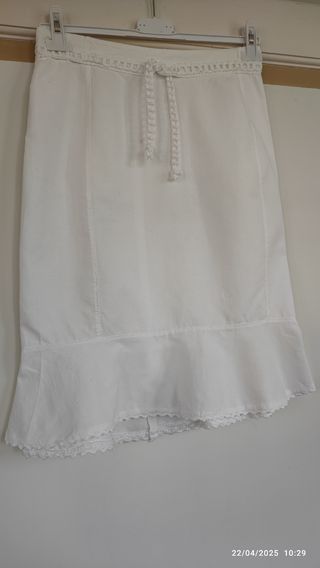 Gonna in cotone bianca