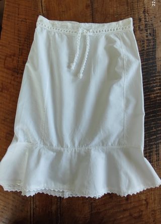 Gonna in cotone bianca