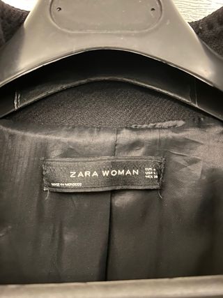 Abrigo Zara negro - Talla L