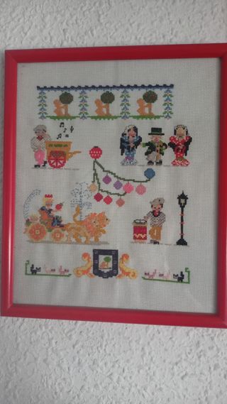 Cuadro punto de cruz Madrid