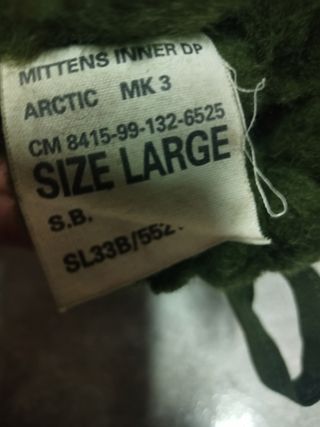 Manoplas Articas militares inglesas