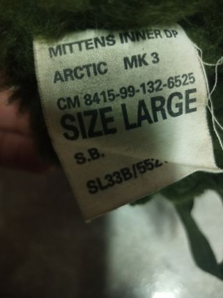 Manoplas Articas militares inglesas