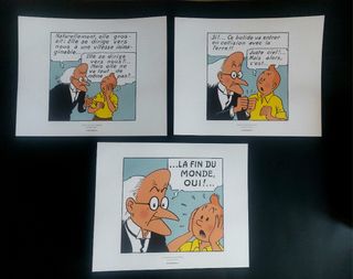 3 Litografias Tintin La Estrella Misteriosa