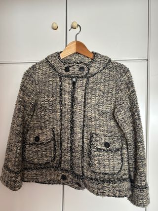 Cazadora mujer elegante gris Talla M Estilo Francés
