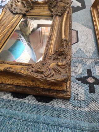 Espejo dorado estilo barroco