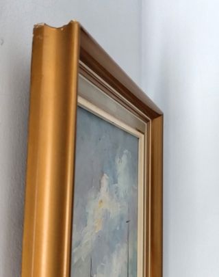 Cuadro. Marina pintada al óleo.