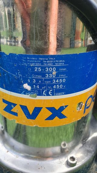 Bomba Agua ZVX Pedrollo usada