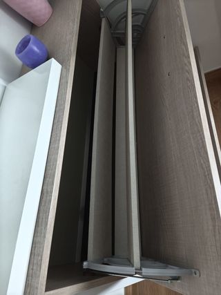 Zapatero 2 cajones - cambriam gris y blanco