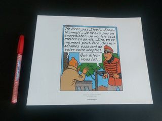 3 Litografias Tintin El Cetro de Ottokar