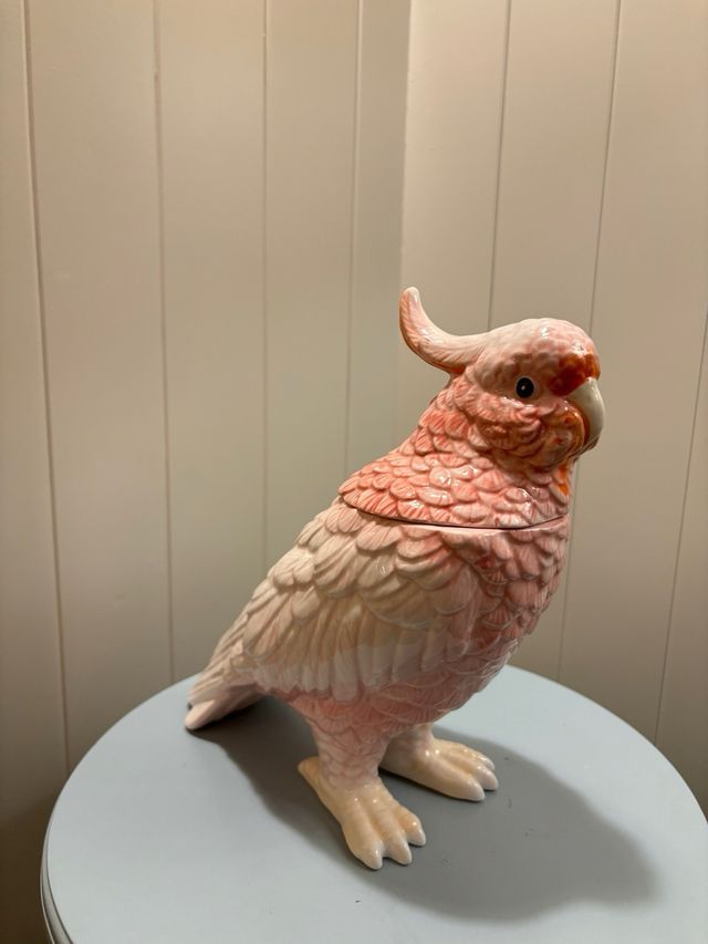 Cacatúa rosa KARE: Caja cerámica