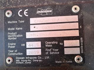 MINI EXCAVADORA DE CADENAS DOOSAN DX85 R.