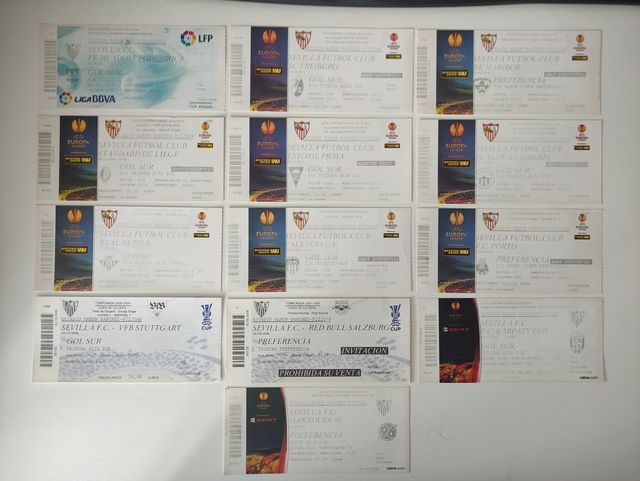 Lote 27 Entradas de futbol antiguas UEFA Champions