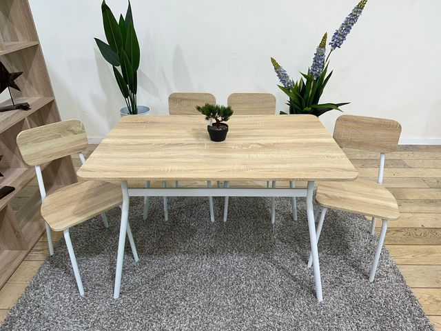 PROMOCION DE MESA CON 4 SILLAS 110CM