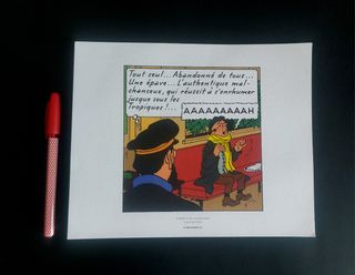 3 Litografias Tintin Vuelo 714 para Sydney