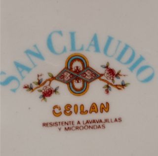 Plato San Claudio 23cm plano. Regalo hondo