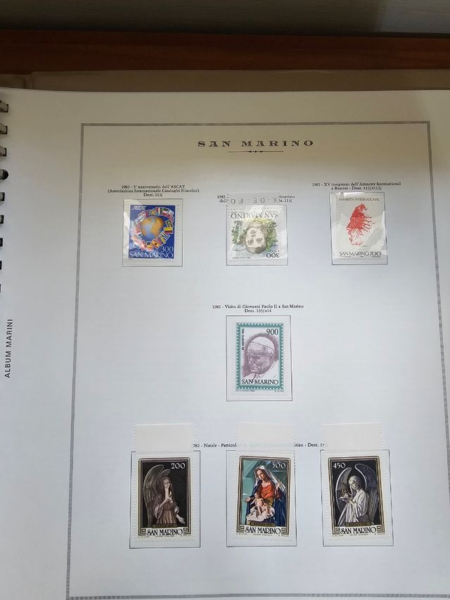 Album Marini San Marino 1977-1987 MNH
