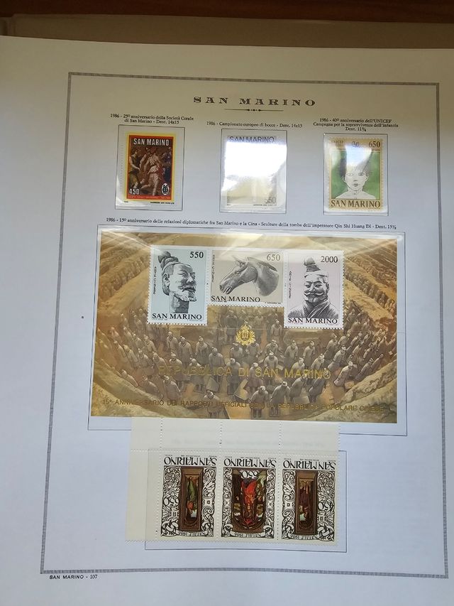Album Marini San Marino 1977-1987 MNH