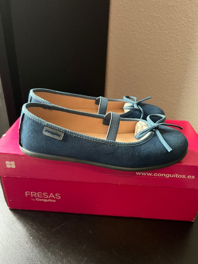 Zapatos niña manoletinas Conguitos 29 azul