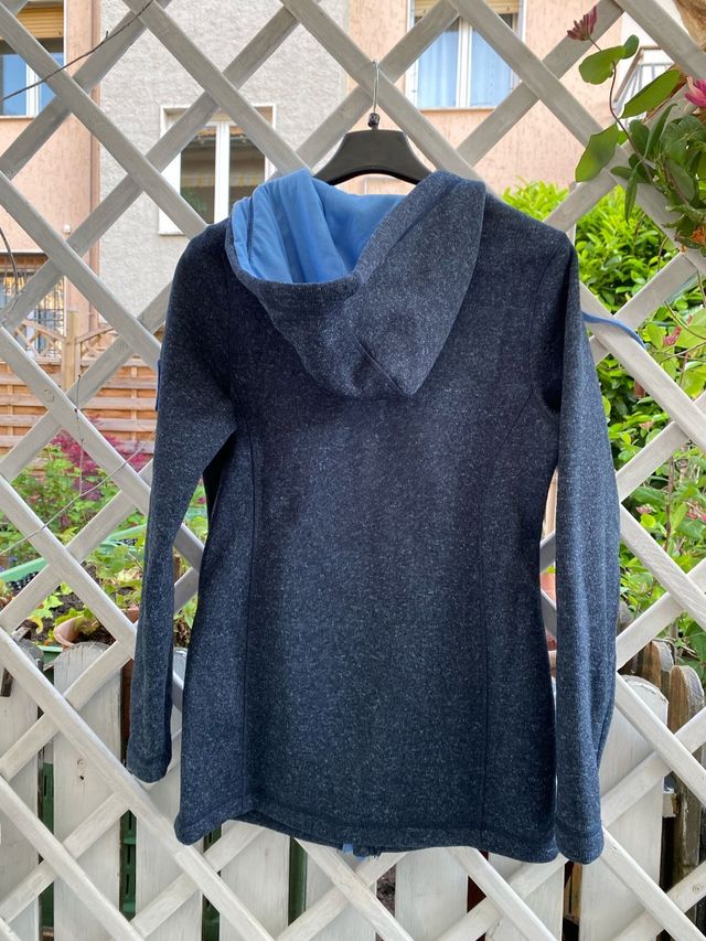 Felpa con cappuccio bpc blu grigio