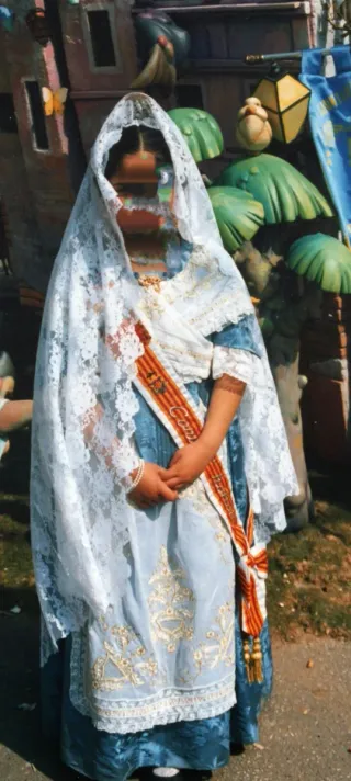Traje regional valenciana niña - Azul 6 años