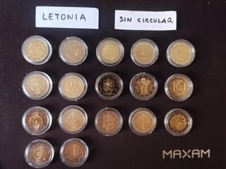 L47 Monedas 2€ conmemorativas Letonia sin circular