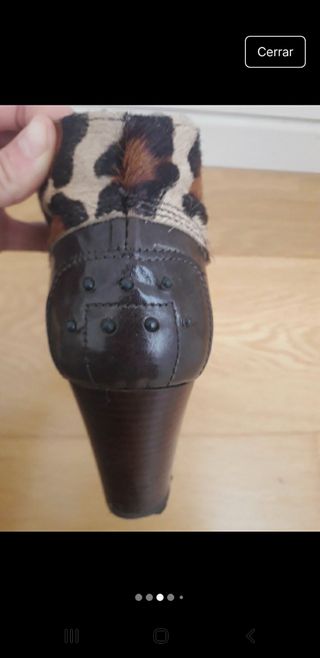 Botines leopardo. Piel autentica.