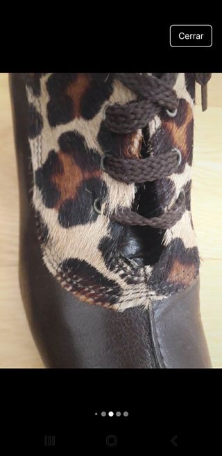 Botines leopardo. Piel autentica.