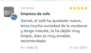 Limpieza de sofa