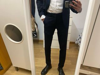 Traje Zara Negro - Talla 48/36