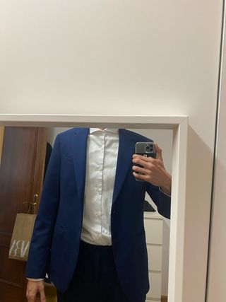 Traje Zara azul - talla 48/36