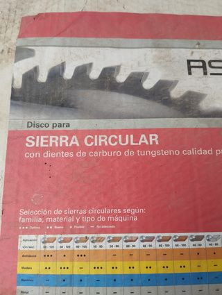 Disco de maquina de madera