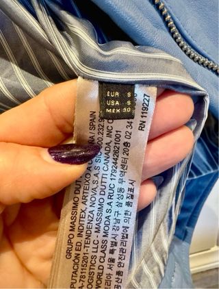 Chaqueta Massimo Dutti napa azul