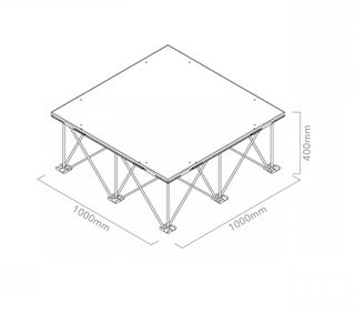 Escenario Portátil de 1m x 1m