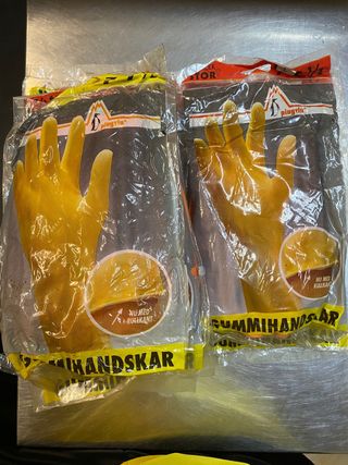 60 pares guantes goma talla 7