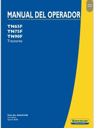 Manual operador tractores TN65F-TN90F