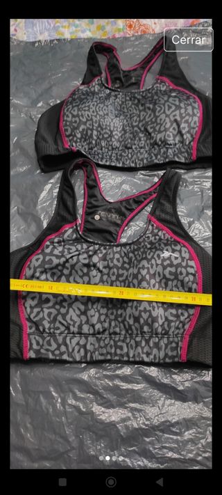 2 Sujetadores deportivos - Negro/Rosa