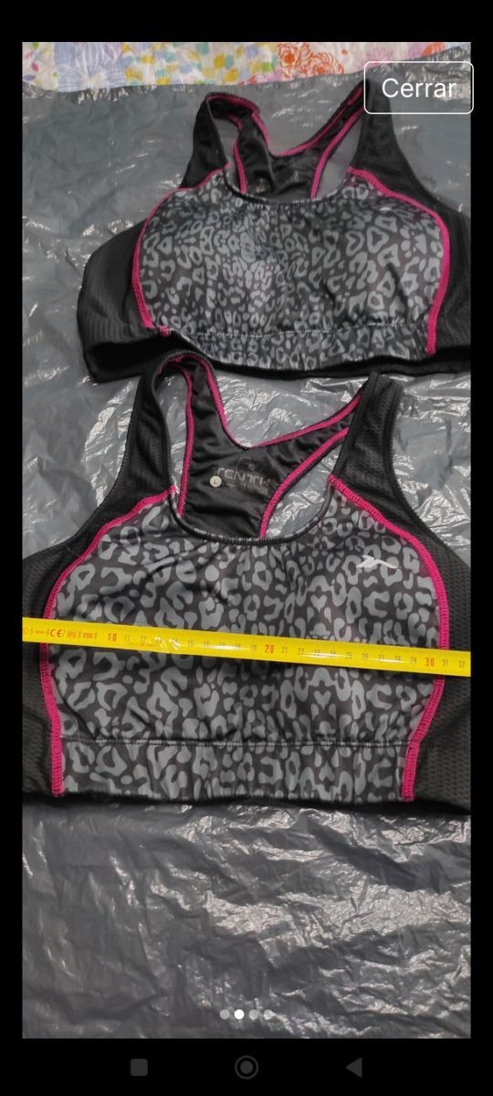 2 Sujetadores deportivos - Negro/Rosa