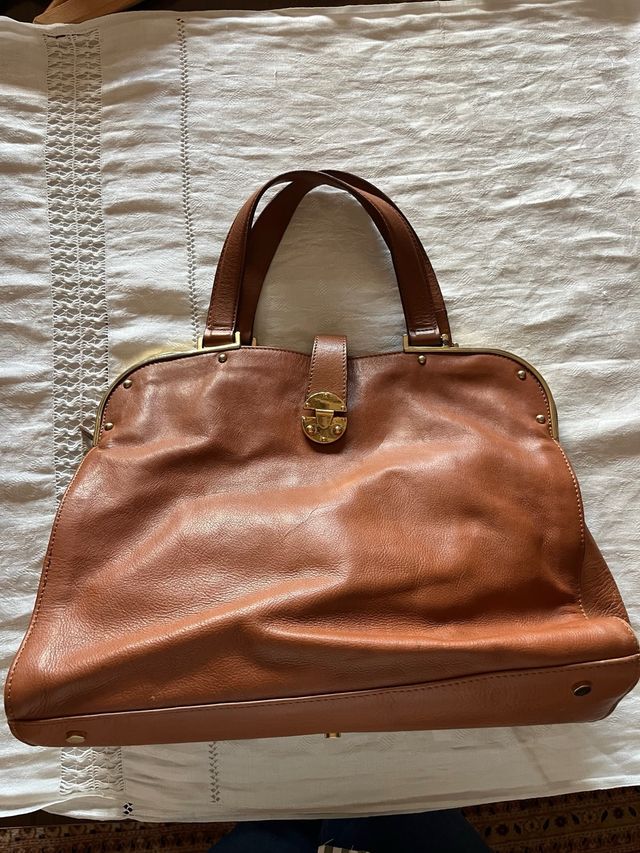 Bolso Massimo Dutti piel camel