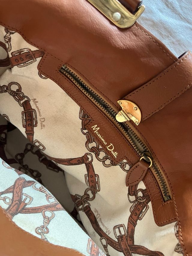 Bolso Massimo Dutti piel camel