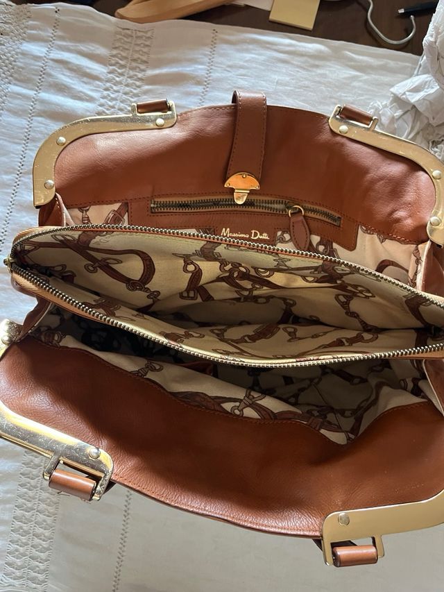 Bolso Massimo Dutti piel camel