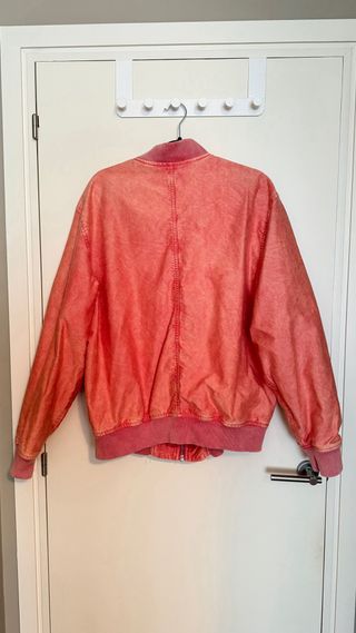 Chaqueta Zara bomber rosa coral XL