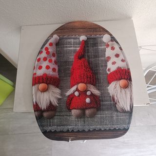 Alfombrilla baño 3 gnomos Navidad
